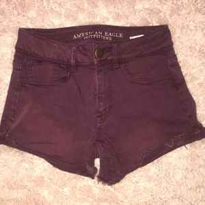 Burgundy American Eagle Shorts